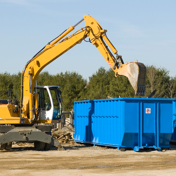 what size residential dumpster rentals are available in Bruington Virginia